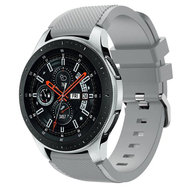 Силіконовий ремінець для годинника Samsung Galaxy Watch 46 mm SM-R800 - Grey, фото 1