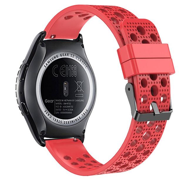 Спортивний ремінець з перфорацією Primo для годинника Samsung Gear S2 Classic SM-R732 / RM-735 - Red, фото 1