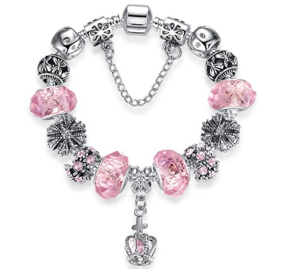 Жіночий браслет Primo Korona з шармами - Pink, фото 1