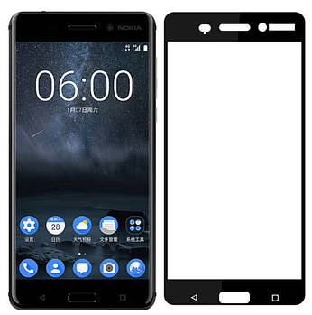 Захисне скло Walker Full Glue для Nokia 6 Чорний