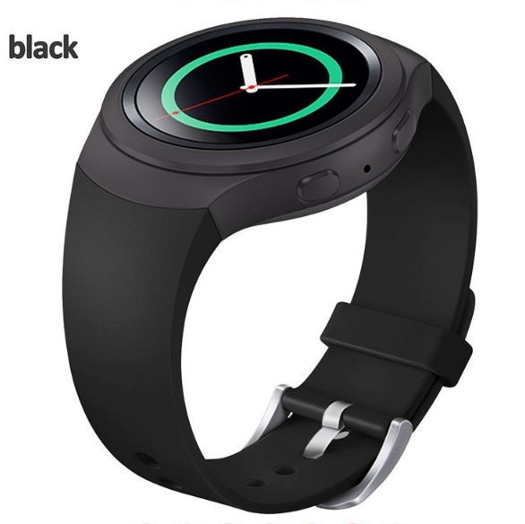 Силіконовий ремінець Primo для годинника Samsung Gear S2 Sports SM-R720 / SM-R730 Black, фото 1