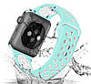 Спортивний ремінець з перфорацією Primo для Apple Watch 38mm / 40mm / 41mm - Teal&White, фото 3