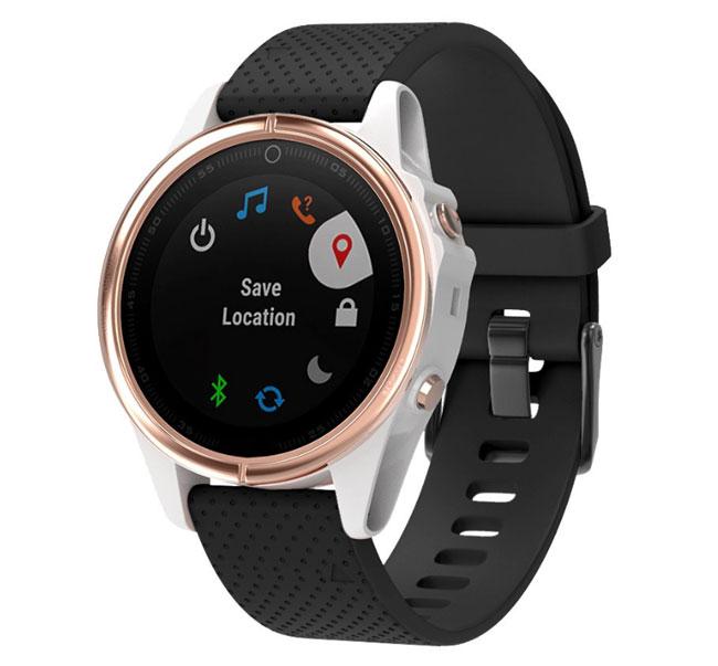 Силіконовий ремінець Primo для годинника Garmin Fenix 5S / 5S Plus / 6S / 6S Pro / 7S / 7S Pro - Black, фото 1