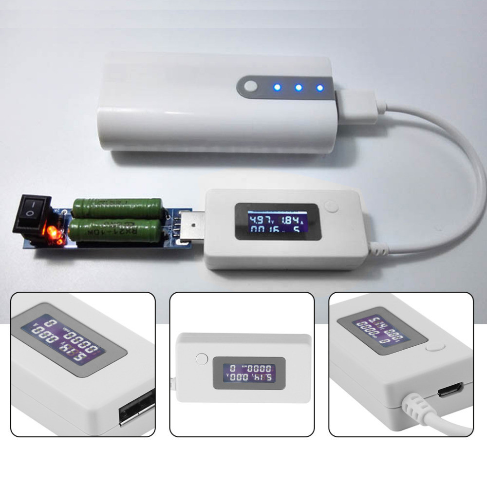 USB тестер тока и напряжения kcx-017 Поддержка Quick Charge для проверки зарядок/кабелей/Power Bank. Белый - фото 2 - id-p1086783009
