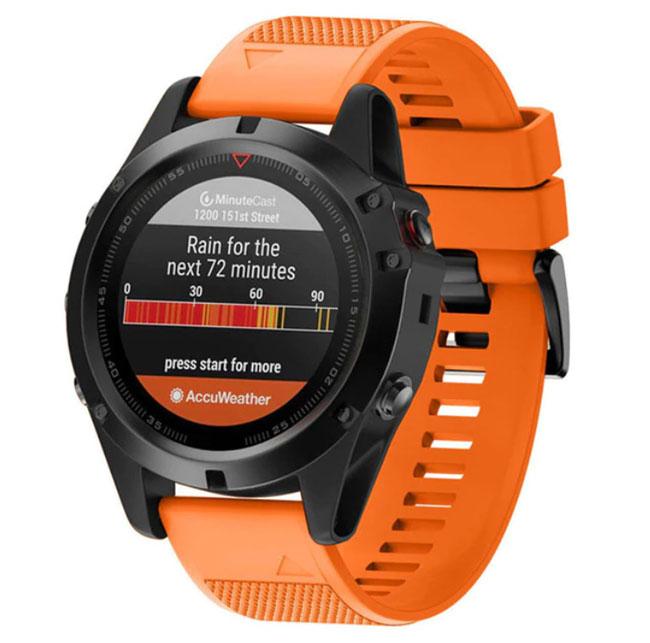 Силіконовий ремінець Primo для годинника Garmin Fenix 3 / 3HR / Fenix 5X / 6X - Orange, фото 1