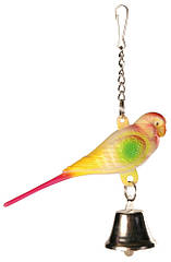 Іграшка Trixie Sittich mit Kette для птахів пластикова, папужка, 9 см