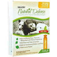 Капли Sentry Pro Natural Defense блох и клещей для собак 7-18 кг, 3 мл