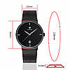 Кварцові наручні годинники WWOOR WR-8018 Black, фото 6