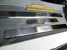 Захист порогів - накладки на пороги Chery Tiggo з 2007-2016 рр. (Standart)