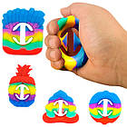 Эспандер антистресс радужный "Snappers - Картошка фри", игрушка для снятия стресса Снапперс для рук
