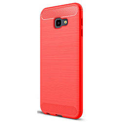 Протиударний бампер PRIMO Carbon Fiber Series для Samsung J4 Plus 2018 (SM-J415) - Red