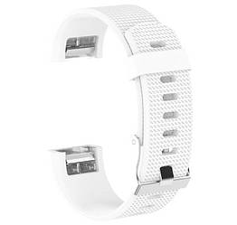 Силіконовий ремінець для фітнес браслета Fitbit Charge 2 - L White