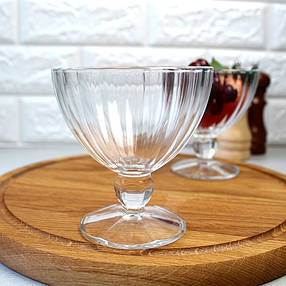 Набір скляних креманок для десертів на ніжці Luminarc Pearl "Quadro" 300 мл 6 шт (N2322), фото 2