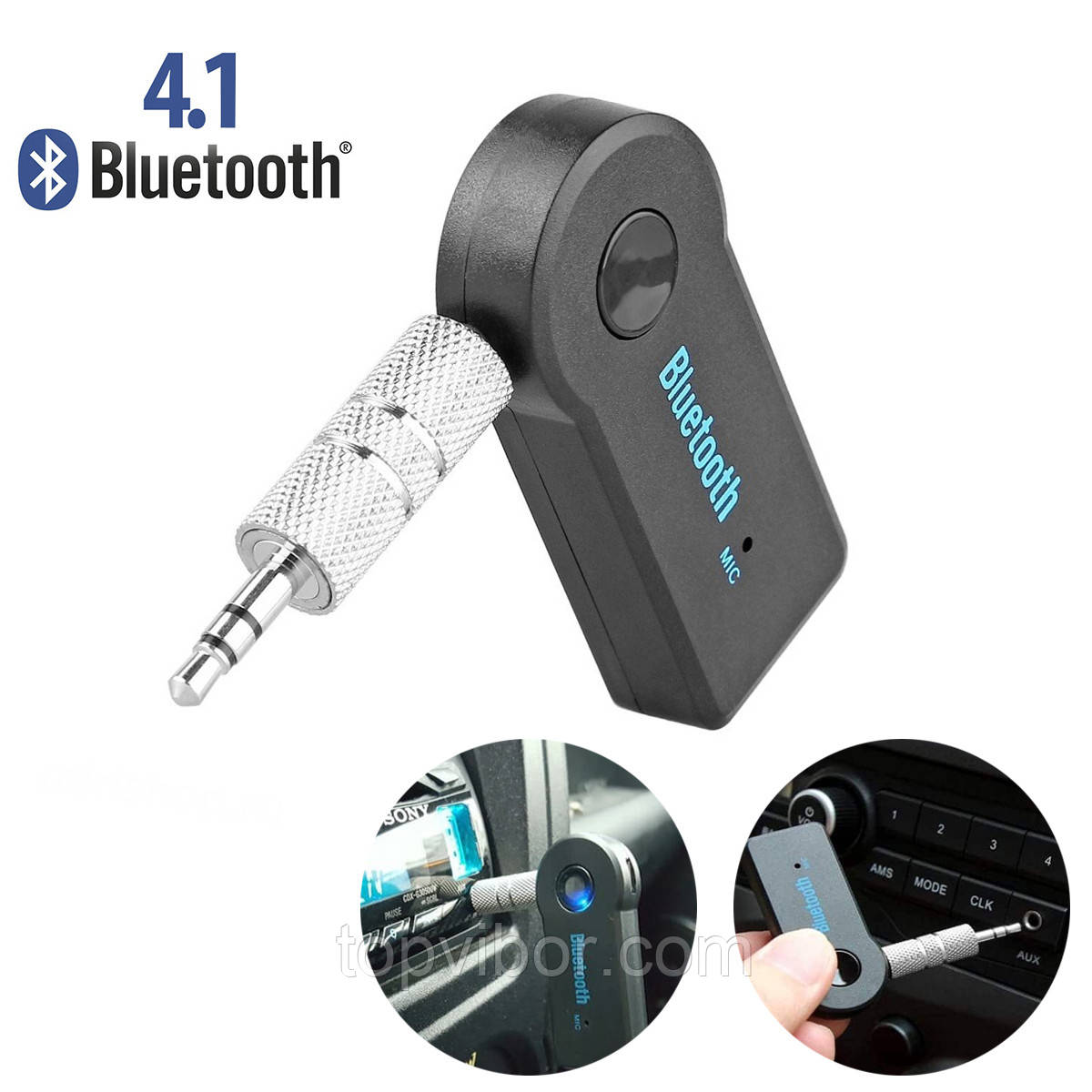 Блютуз адаптер в машину Car Music Receiver Aux Bluetooth ресивер в авто, hands free для автомобиля (ТОП) - фото 2 - id-p1543544773