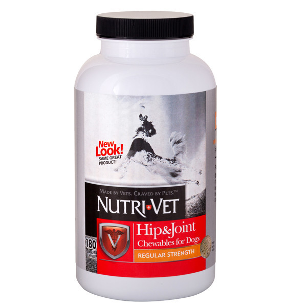 Витаминный комплекс Nutri-Vet Hip & Joint Regular для собак, здоровье связок и суставов, 180 таб - фото 1 - id-p848659960