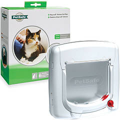 Дверцята Staywell Cat Flap для кішок з механічним замком, біла, 241х252 мм