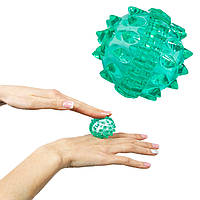 Масажер су джок кулька з шипами "Їжачок" 4 см Зелений, масажер для пальців су джок - м'ячик су джок для дітей