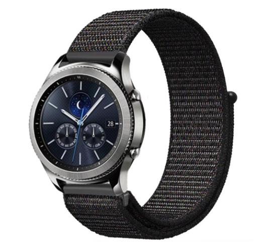 Нейлоновий ремінець Primo для годинника Samsung Gear S3 Classic SM-R770 / Frontier RM-760 - Black, фото 1