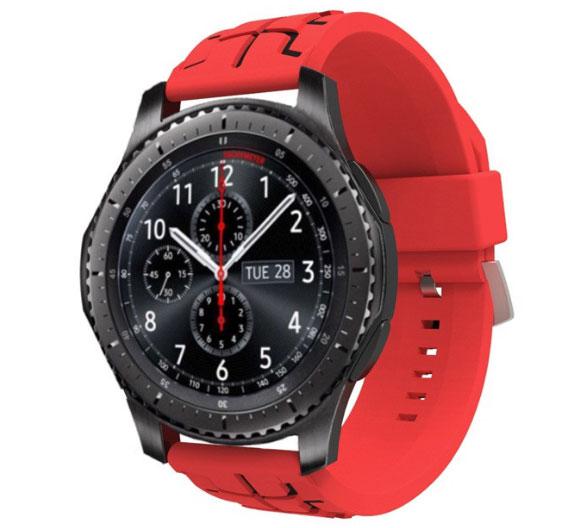 Силіконовий ремінець Primo Splint для годинника Samsung Gear S3 Classic SM-R770 / Frontier RM-760 - Red&Black, фото 1