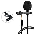 Петличка для смартфона Lavalier microphone HSX-M01 Чорний, петличний мікрофон (петелька) зовнішній 1.5м