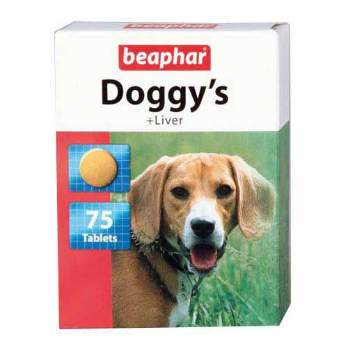 Кормовая добавка Beaphar Doggy s + Liver для собак, со вкусом печени, 75 таб - фото 1 - id-p848463020
