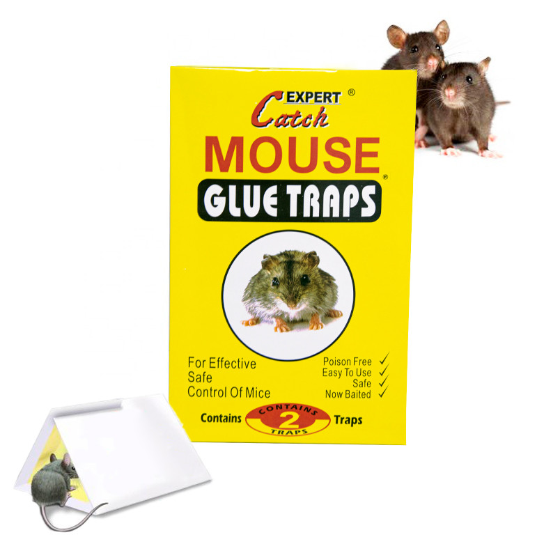 Клейова пастка для мишей "Catch Expert - Mouse glue traps" 2 аркуші, липка мишоловка клейка 13х18 см