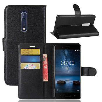 Чохол-книжка Litchie Wallet для Nokia 8 Чорний