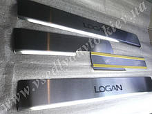 Накладки на пороги Renault LOGAN III/III MCV з 2013 р. (STANDART)