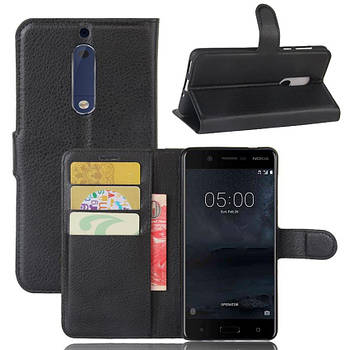 Чехол-книжка Litchie Wallet для Nokia 5 Черный