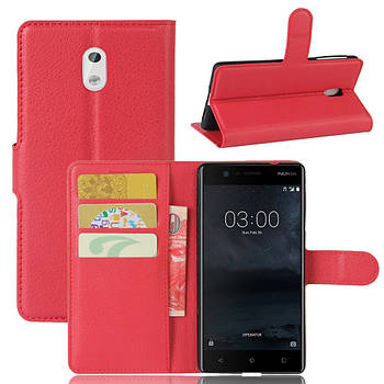 Чохол-книжка Litchie Wallet для Nokia 3 Червоний