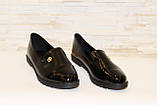 Туфлі жіночі чорні лаковий носок Т885, фото 3