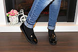 Туфлі жіночі чорні лаковий носок Т885, фото 6
