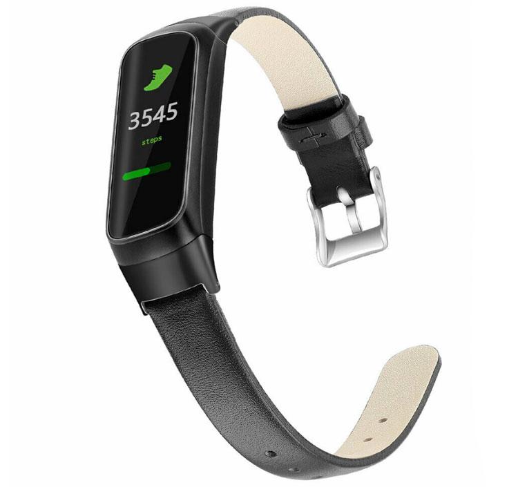 Шкіряний ремінець Primo для фітнес браслета Samsung Galaxy Fit E ( SM-R375 ) - Black