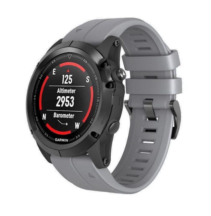 Силіконовий ремінець Primo для годинника Garmin Fenix 5 / 5 Plus / Fenix 6 / 6 Pro - Grey