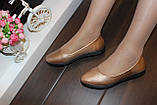 Балетки туфли женские золотистые Т1256, фото 4