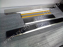 Захист порогів - накладки на пороги Renault Logan II з 2010 р. (Standart)