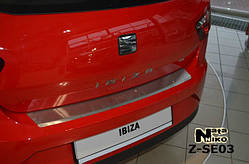 Накладка на бампер з загином для Seat Ibiza IV 3-дверка FL 2012 р.