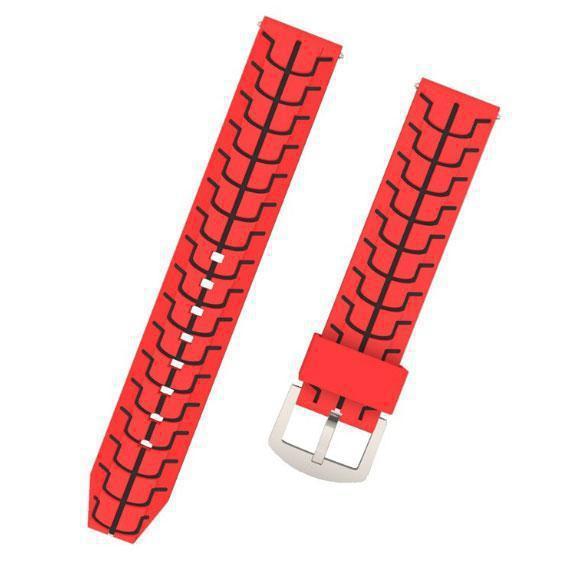 Силіконовий ремінець Primo Splint для годинника Asus ZenWatch 2 (WI501Q) - Red-Black, фото 1