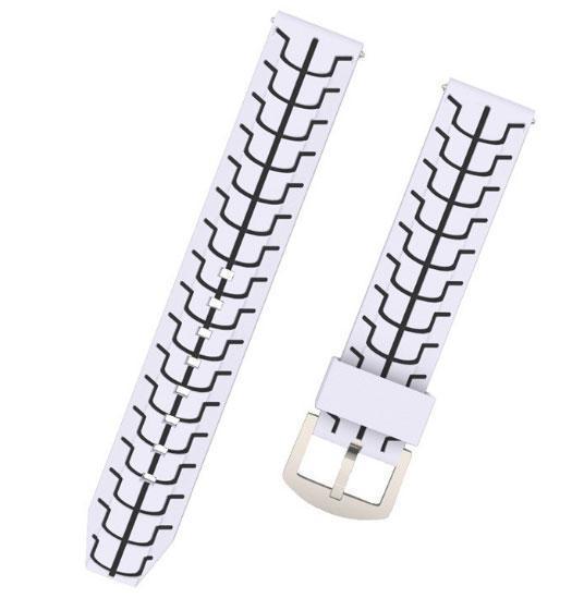 Силіконовий ремінець Primo Splint для годинника Asus ZenWatch 2 (WI501Q) - White-Black, фото 1