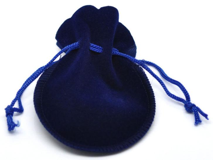 Подарунковий оксамитовий мішечок Round - Blue, фото 1