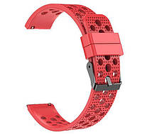 Спортивный ремешок с перфорацией для часов Samsung Galaxy Watch Active (SM-R500)/Active 2 (SM-R820/R830) - Red