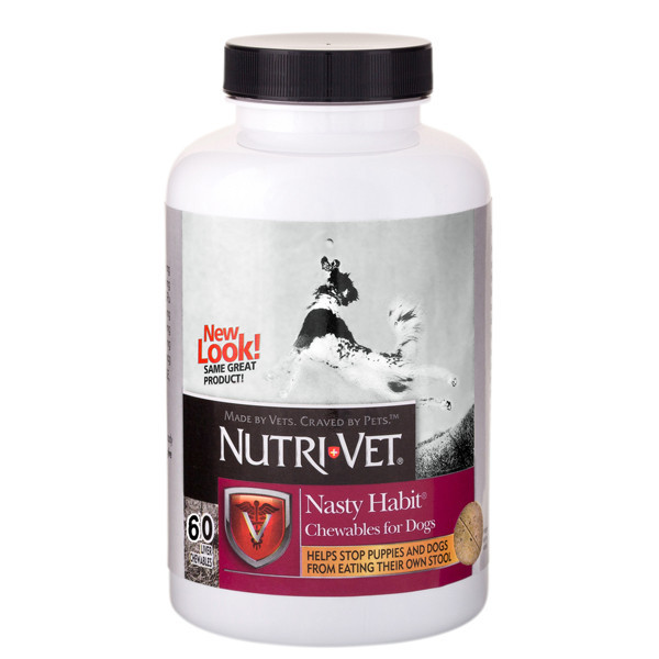 Комплексная добавка Nutri-Vet Nasty Habit для собак поедания экскрементов, 60 таб - фото 1 - id-p848473649