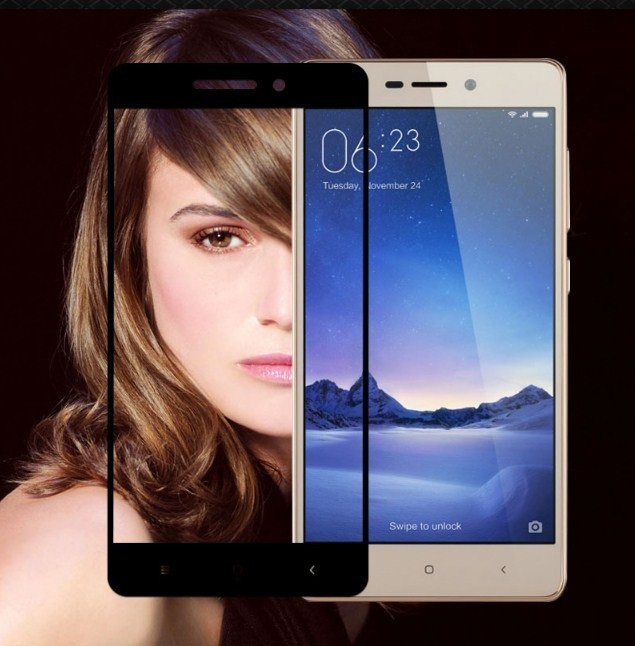 Full Cover захисне скло для Xiaomi Redmi 3 / 3s / 3x / 3 Pro - Black, фото 1