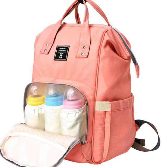Рюкзак сумка для мам Mother bag РОЖЕВИЙ, ЧЕРВОНИЙ