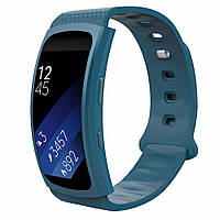Силиконовый ремешок Primo для фитнес браслета Samsung Gear Fit 2 / Fit 2 Pro (SM-R360 / R365) - Navy Blue S