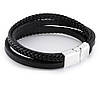 Чоловічий шкіряний браслет Primo Rope 20.5 з магнітною застібкою - Silver, фото 3