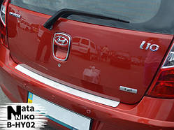 Накладка на бампер для Hyundai i10 5-дверцята з 2008- (NataNiko)