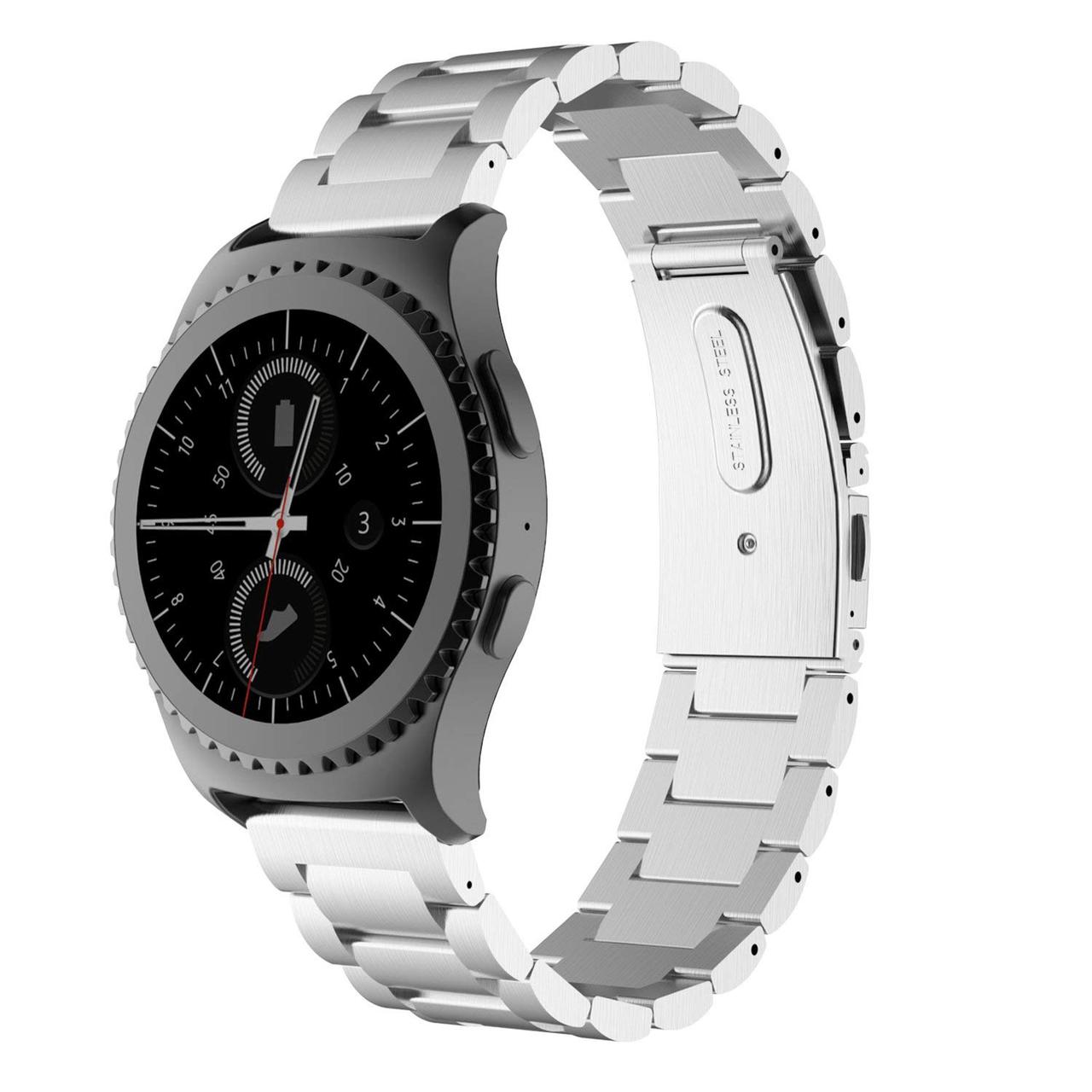 Металевий ремінець Primo для годинника Samsung Gear S2 Classic SM-R732/R735 - Silver, фото 1