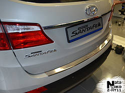 Накладка на бампер з загином Hyundai Grand SANTA FE III c 2013-