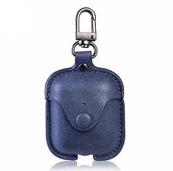 Шкіряний чохол Primo Hook для навушників Apple AirPods / AirPods 2019 - Dark Blue